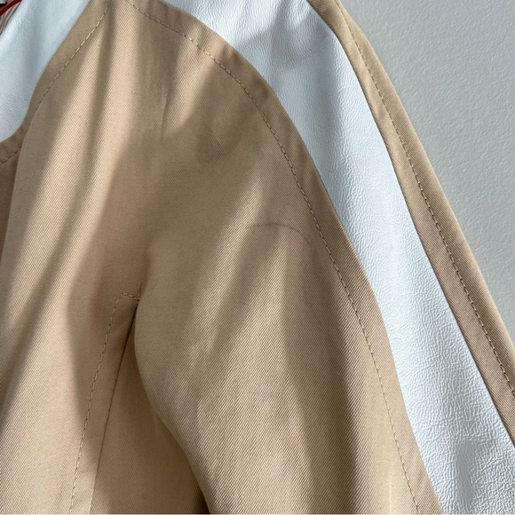 ANTHROPOLOGIE x Leifsdottir White Beige Leather Long Sleeve Classic Jacket Sz 0 - Picture 16 of 16